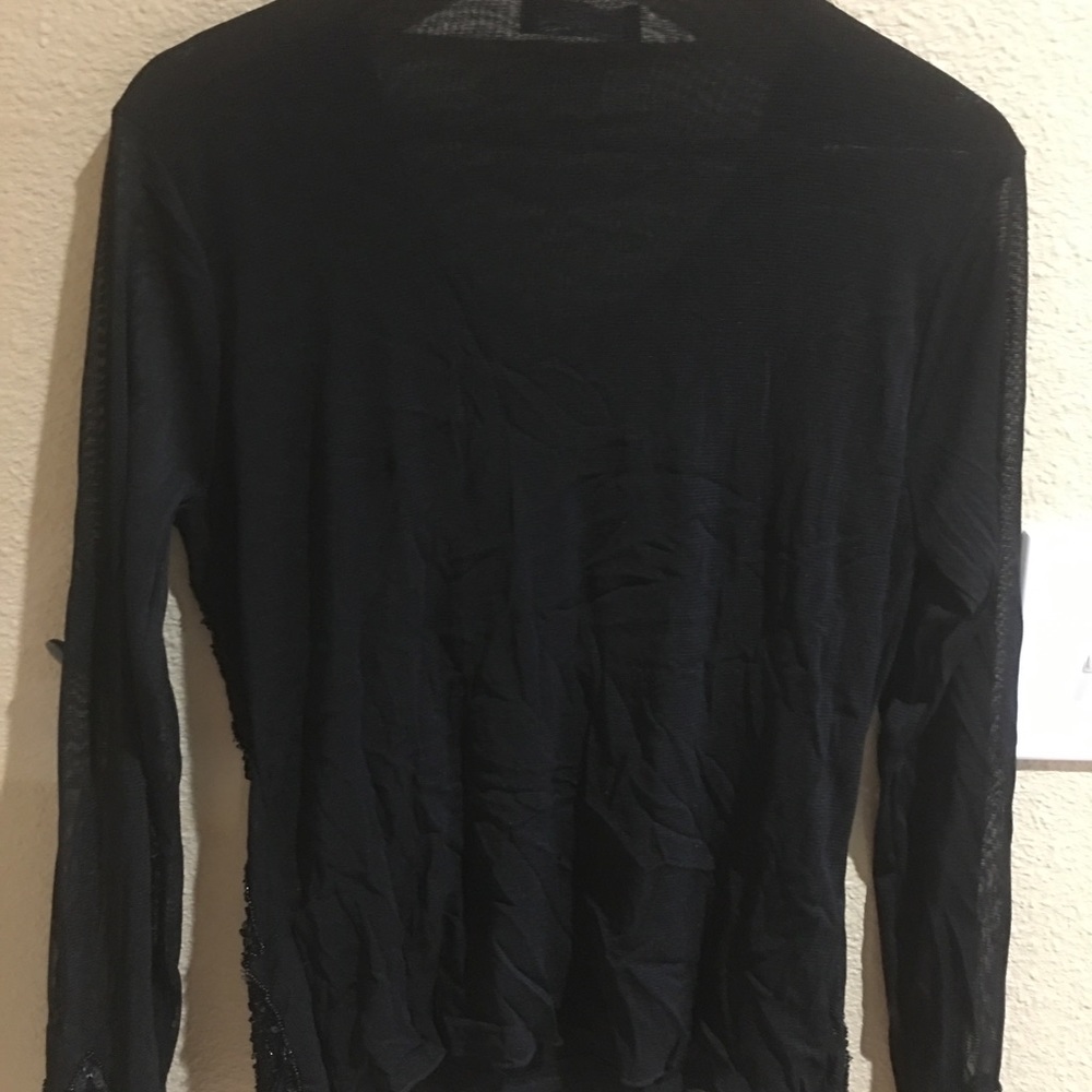 Handmade black soirée blouse from Egypt - Picture 8 of 8